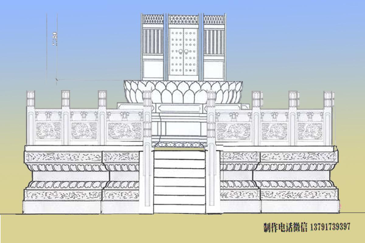 石雕須彌座臺(tái)基圖片